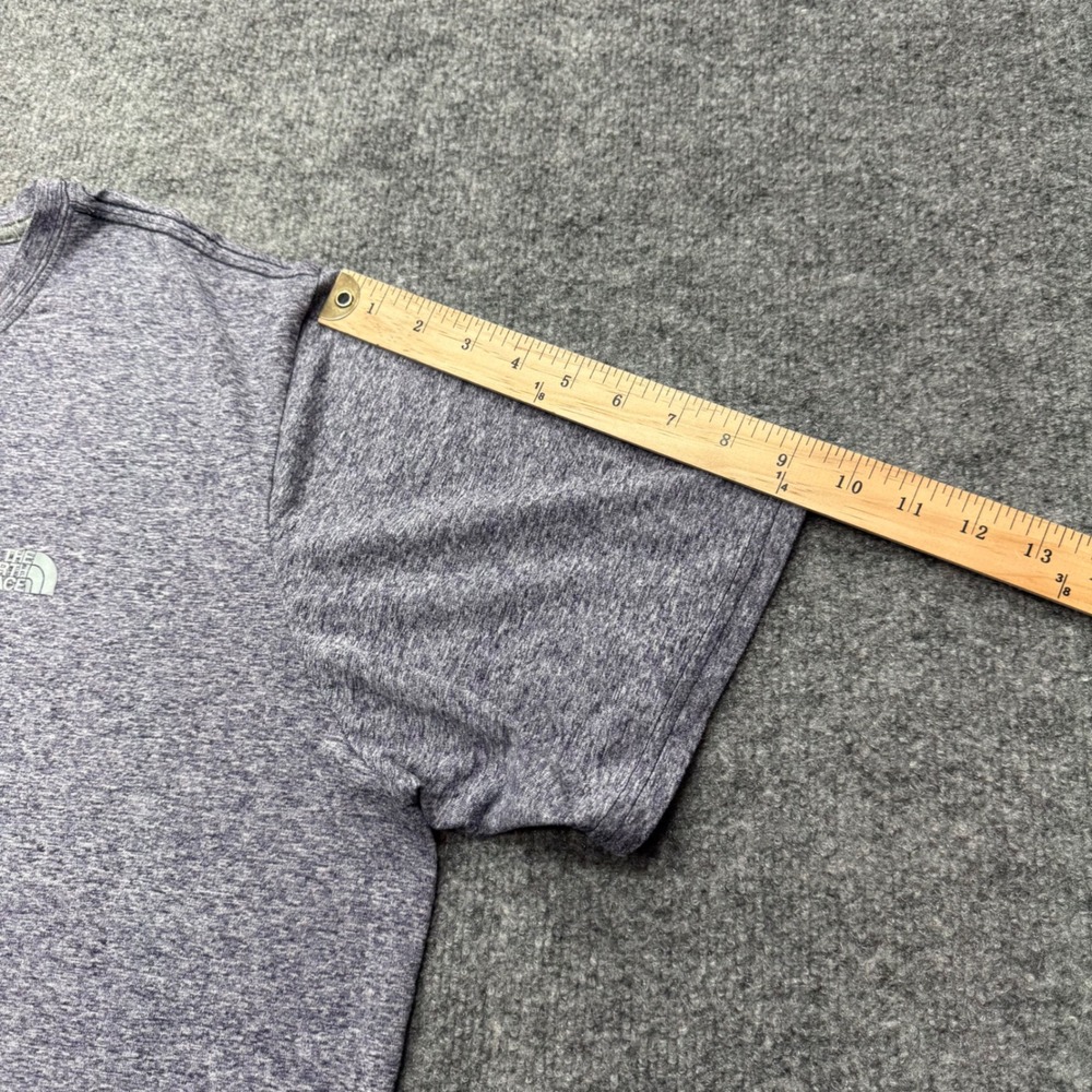 The North Face Mens XXL Bluish Grey Heathered Short Sleeve Active T-Shirt - Picture 6 of 8